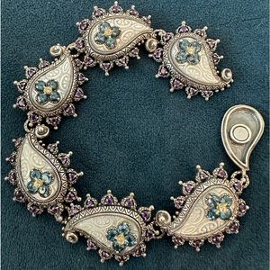 Barbara Bixby Gemstone Paisley Mother of Pearl Bracelet